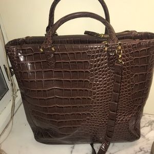 Brown laptop bag